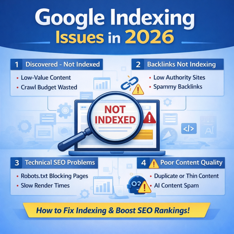 Google Indexing Issues in 2026: How to Fix Crawling, Indexing & Visibility Problems