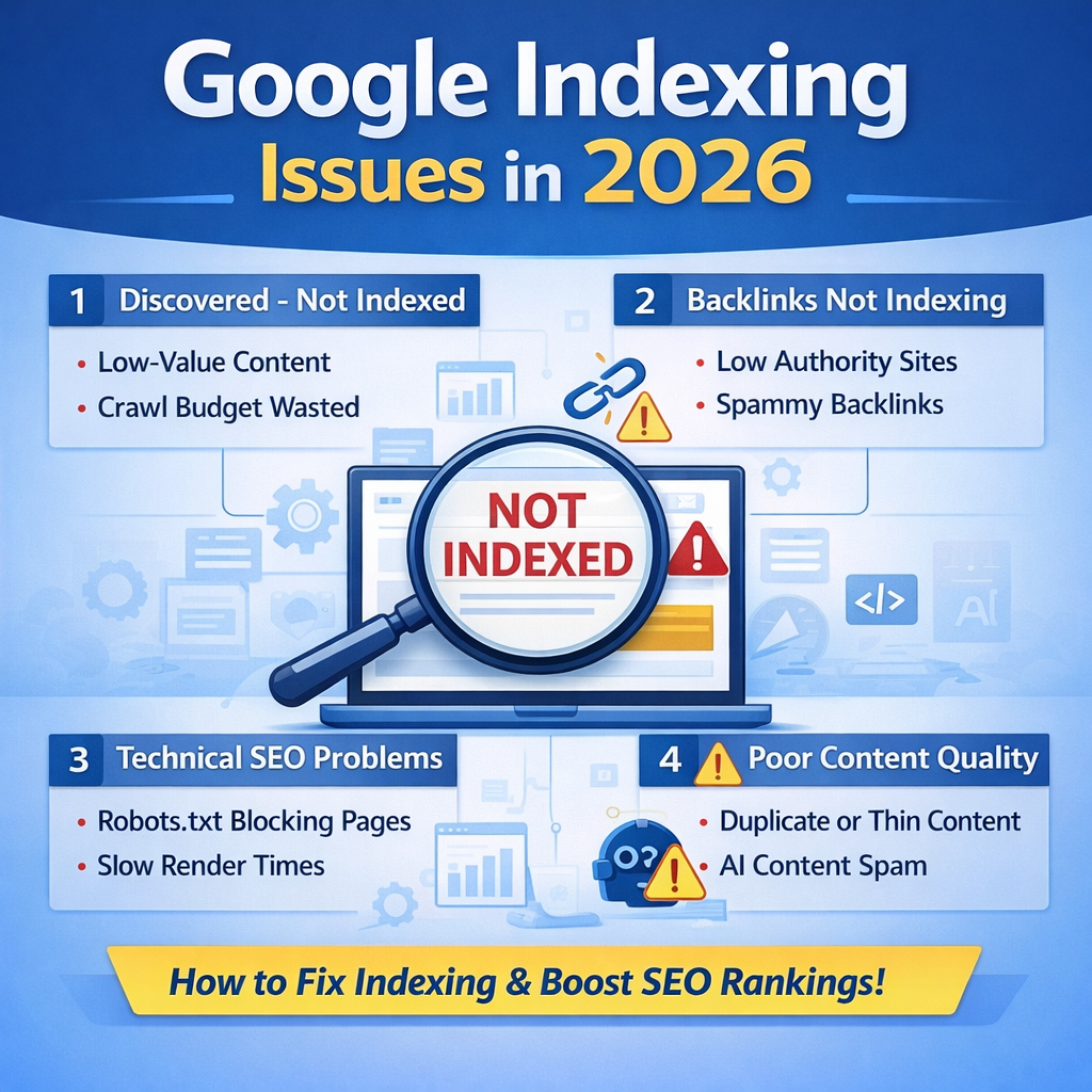 Google Indexing Issues in 2026: How to Fix Crawling, Indexing & Visibility Problems